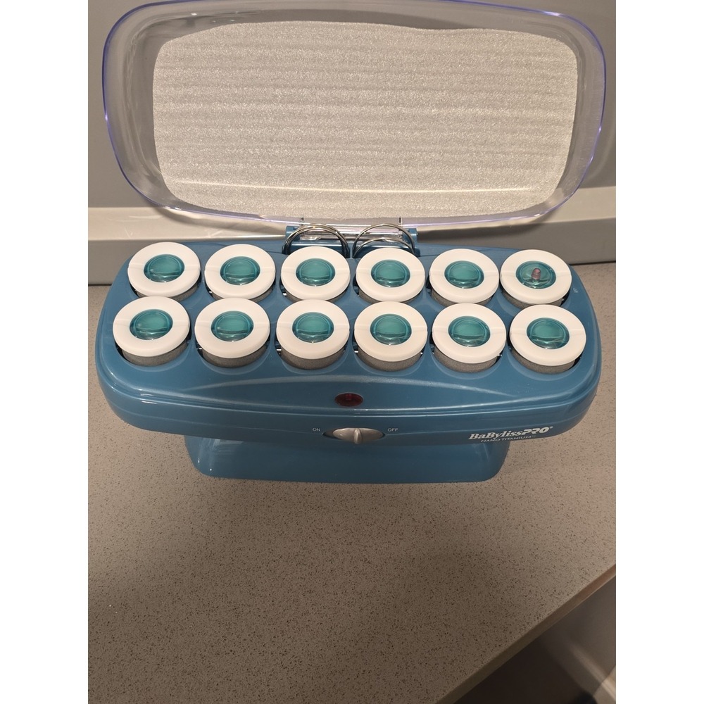 Babyliss Pro Nano Titanium 12 Jumbo Hot Rollers Curlers w/5 Clips Pageant Cheer - Picture 4 of 4